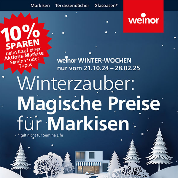 Markise SEMINA von weinor mit 10% Winterrabatt